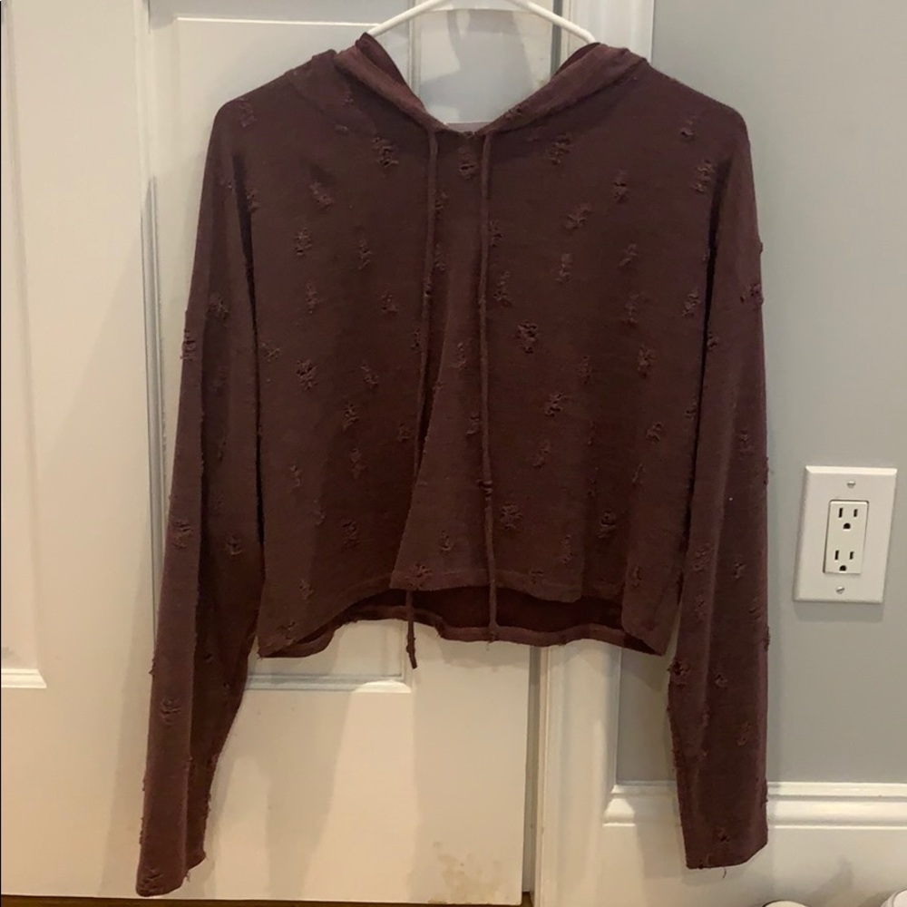 dark red crop top